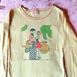 Vintage 70s long sleeve tee bike lovers